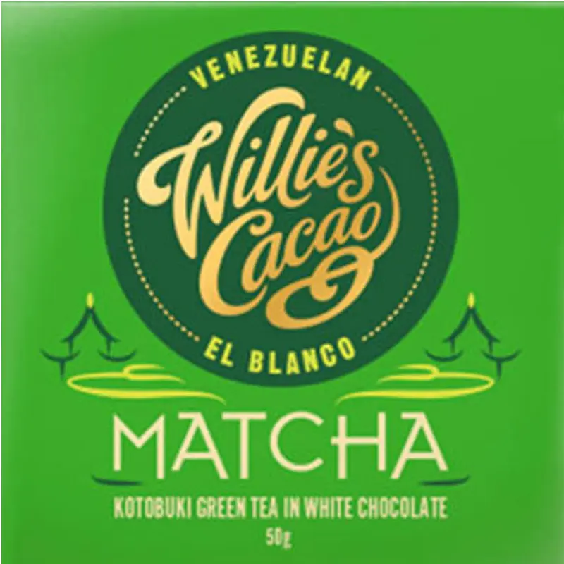 WILLIE's Cacao | Weiße Schokolade & Matcha »El Blanco Matcha« 38% | 50g Weiße Schokolade mit Matcha Tee von Willies Cacao