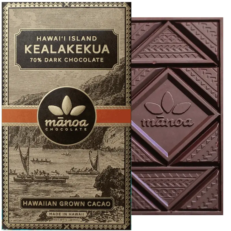 MANOA | Dunkle Schokolade »Kealakekua Hawai'i Island« 70% | 50g Schokolade Kealakekua von Manoa Hawaii