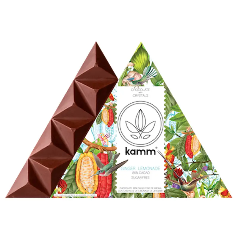 KAMM Chocolate | Dunkle Schokolade & Ingwer »Ginger Lemonade« 85% | 60g Schokolade mit Ingwer und Limette von Kamm Ecuador