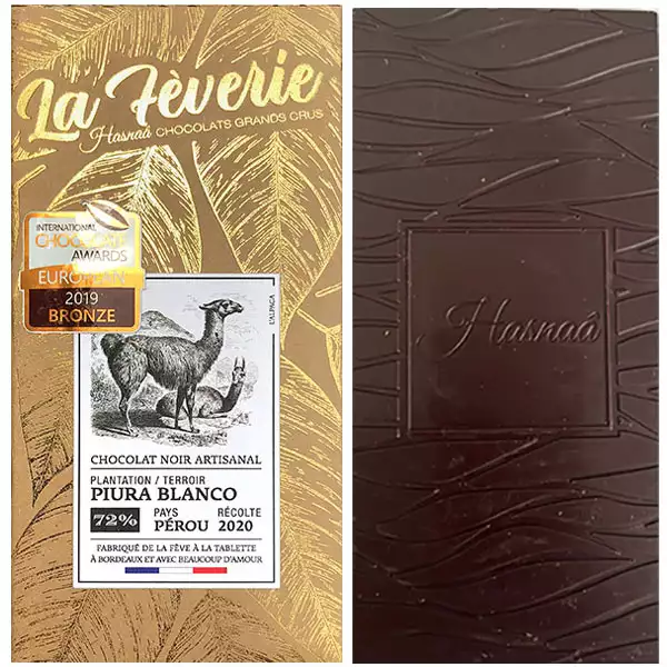HASNAÂ Chocolats La Fèverie | Schokolade Piura Blanco Peru 72% 