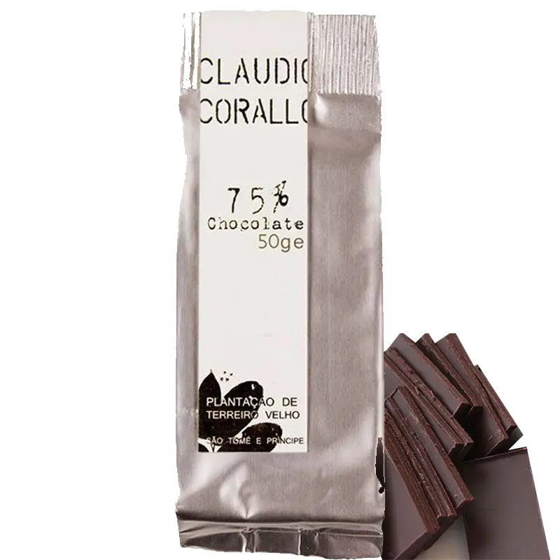 CLAUDIO CORALLO | Dunkle Schokolade 75% | 50g Schokolade 75 Prozent von Claudio Corallo Sao Tome Principe