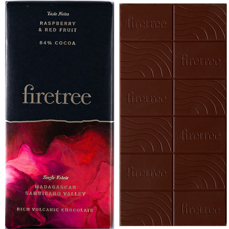 FIRETREE Chocolate | Dunkle Schokolade »Madagascar Sambirano Valley« 84% | 70g Madagascar Sambirano Schokolade von Firetree mit 84% Kakao