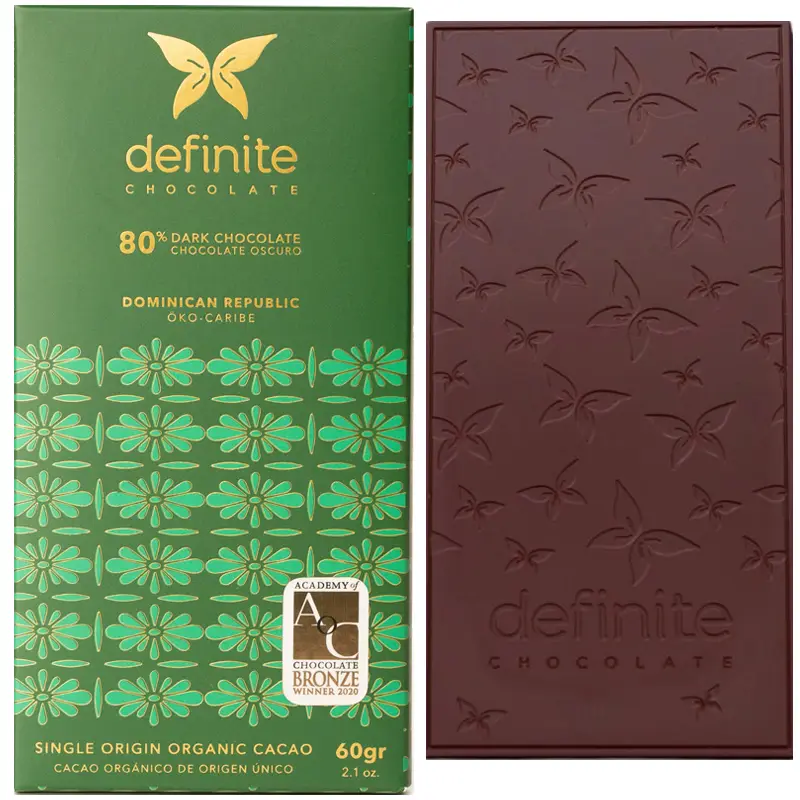 DEFINITE | Dunkle Schokolade »Duarte | Dominikanische Republik« 80% Prämierte Schokoladen aus der Dominikanischen republik con Definite Chocolate