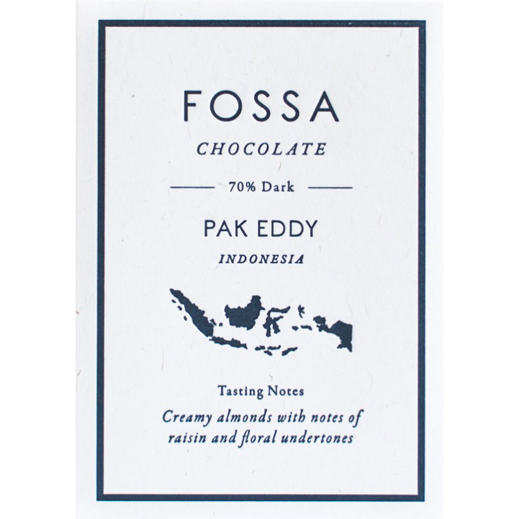 FOSSA Chocolate | Schokolade »Pak Eddy« Indonesien 70% | 50g Fossa Schokolade Pak Eddy