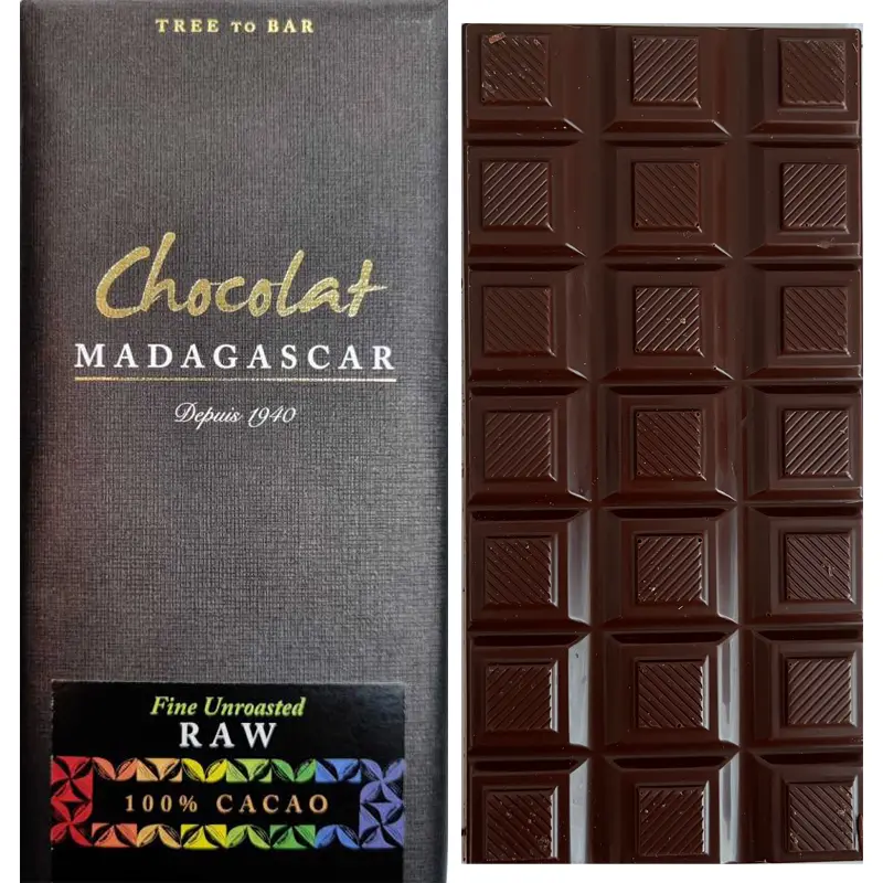 Chocolat MADAGASCAR Schokoladen | Kakaomasse »RAW« 100% | 75g Chocolat MADAGASCAR Schokoladen | Kakaomasse »RAW« 100% | 75g