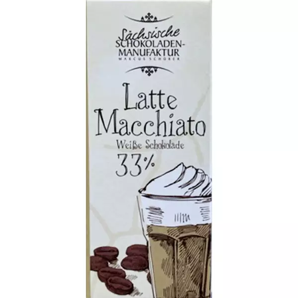 Weiße Schokolade Latte Macchiato sächsische Schokoladenmanufaktur