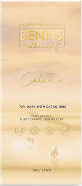 BENNS | Dunkle Schokolade »Calinan - Philippinen« 72%