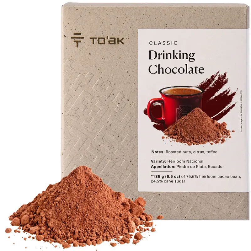 TO'AK | Trinkschokolade »Ecuador Dark Drinking Chocolate« 75,5% | 185g Trinkschokolade Classic Drinking Chocolate von To'ak