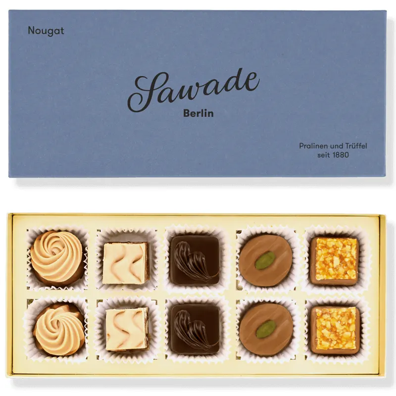 SAWADE | Klassische Pralinen Auswahl »Nougat« | 105g Feinste Nougat-Pralinen von Sawade Berlin