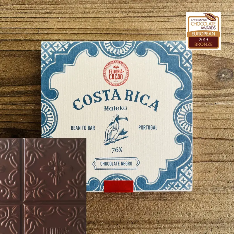 Prämierte pure Schokolade Costa Rica 76 & von feitoria do Cacao