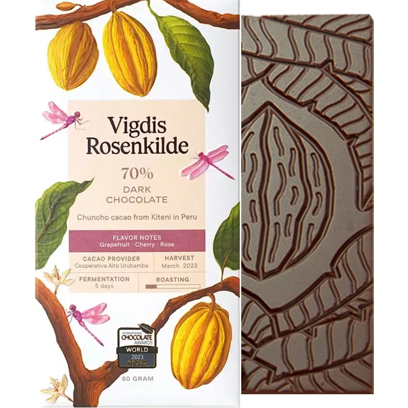 Vigdis Rosenkilde Chuncho Kiteni 70 % – Single-Origin-Schokolade aus Peru