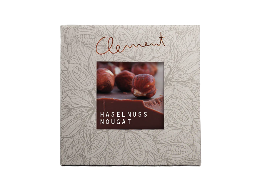 CLEMENT | Schokolade mit »Haselnuss Nougat« 60% | 55g Haselnuss Nougat Schokolade von Clement Chococult