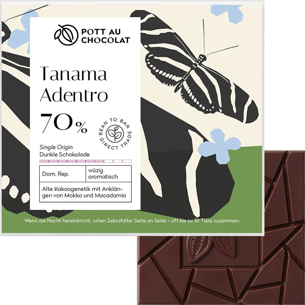 POTT au Chocolat | Dunkle Schokolade Dominikanischen Republik »Tanama Adentro« 70% | 80g