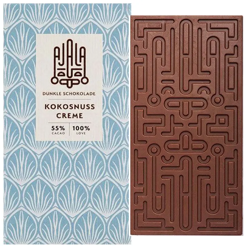 AJALA | Vegane Schokolade »Kokosnuss Creme« 55% | 45g Kokosnuss Creme Schokolade von Ajala