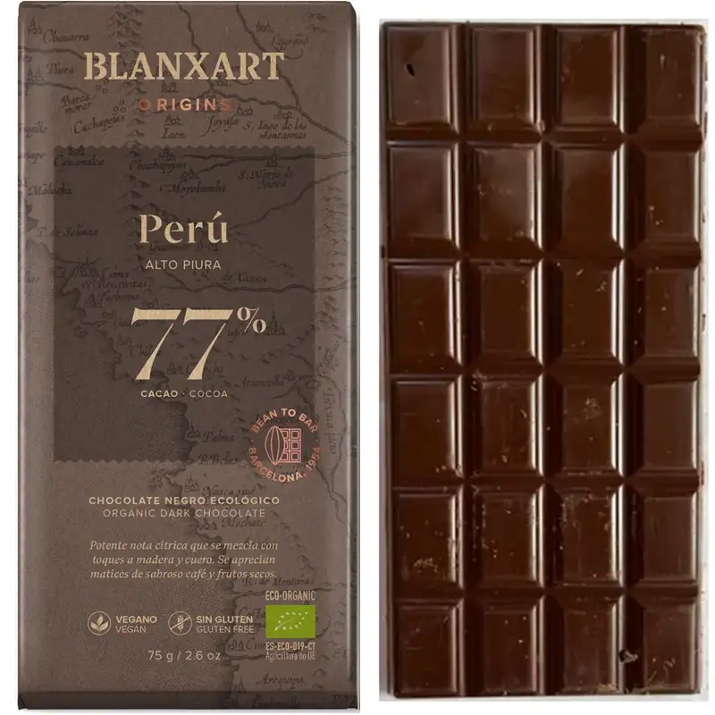 BLANXART | Schokolade Alto Piura »PERU« 77% | BIO | 75g Bio Schokolade Peru 77% von Blanxart