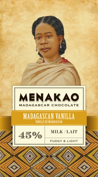 MENAKAO Milchschokolade | Madagascar »Vollmilchschokolade & Vanille« 44% | 75g