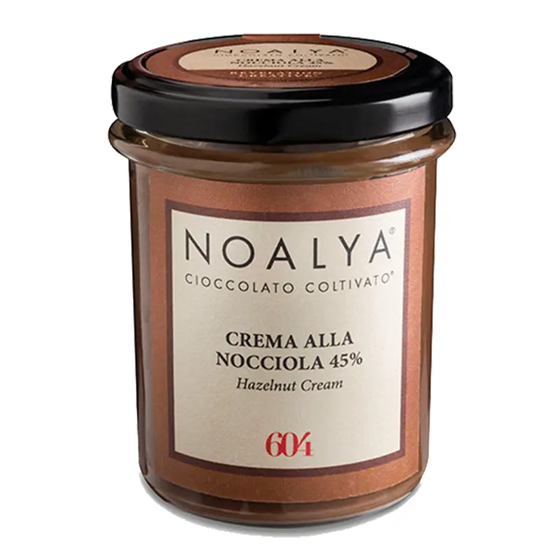 NOALYA | Schokoladencreme 604 mit 45% Haselnüssen »Crema alla Nocciola« 200g Nuss-Nougatcreme 604 mit 45% Haselnüssen von Noalya