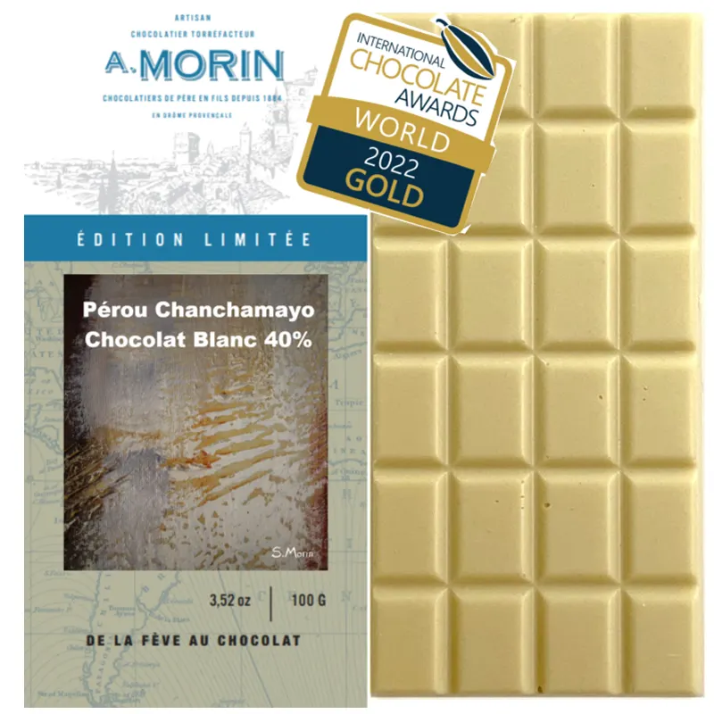 A. MORIN | Weiße Schokolade Perou »Chanchamayo« 40% | 100g Weiße Perou Chancahamayo Blanc von A. Morin Frankreich