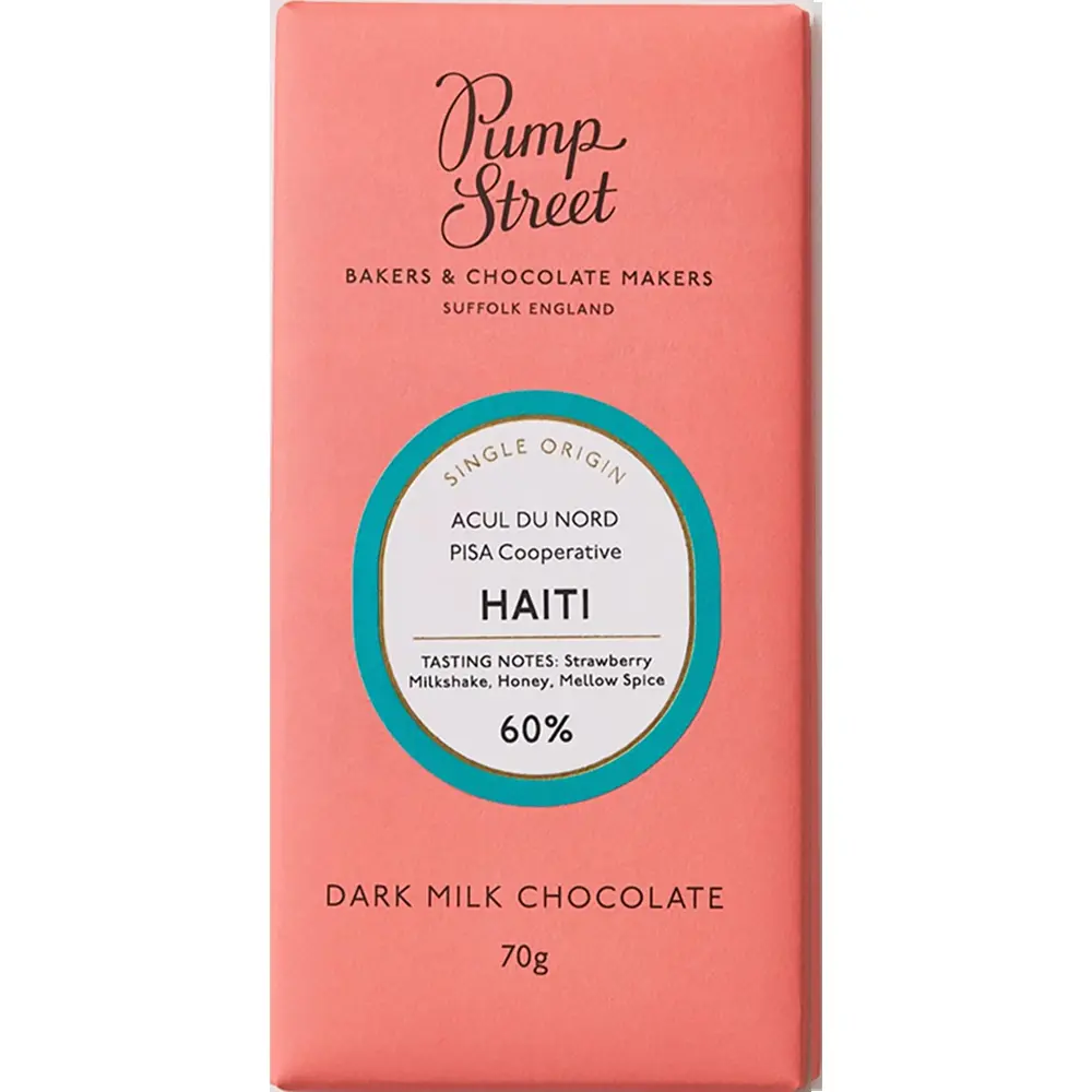 Tafel Pump Street Bakery Haiti 60 % – Bean‑to‑Bar Dark Milk Schokolade