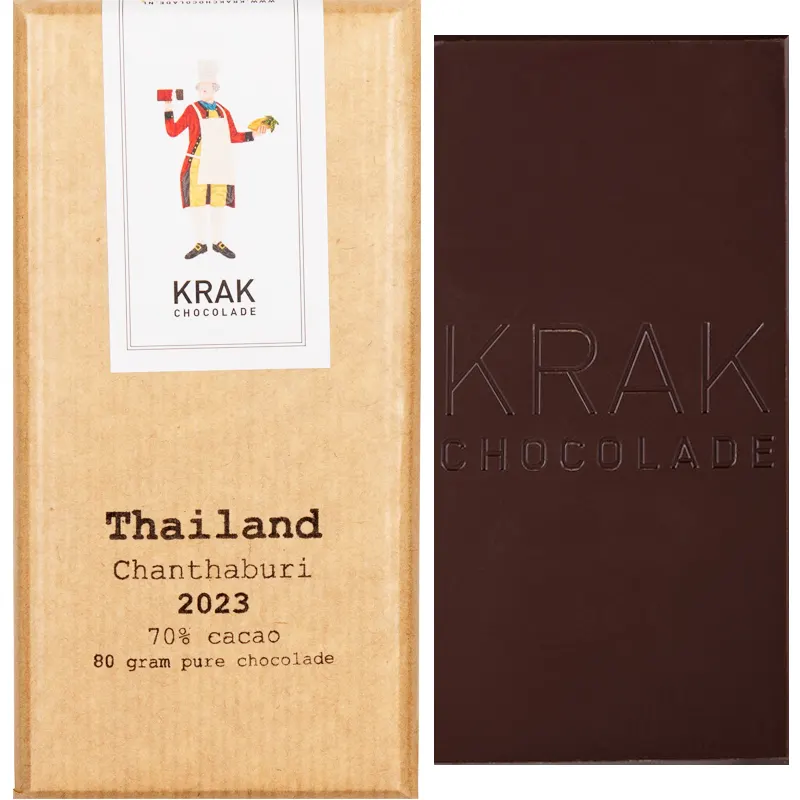 KRAK Chocolade | Dunkle Schokolade »Thailand Chanthaburi« 70% | 80g Chanthaburi Thailand Schokolade von Krak Chocolate