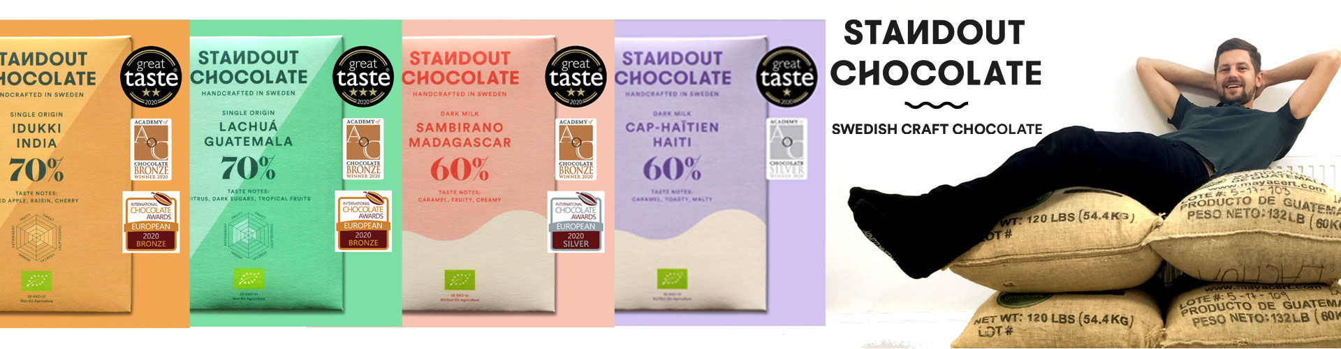 Standout Chocolate STANDOUT Schokoladen Prämiert aus Schweden