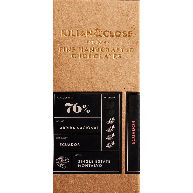KILIAN & CLOSE | Dunkle Schokolade »Ecuador | Arriba« 76% Arriba Ecuador Schokolade von Kilian Close Waren