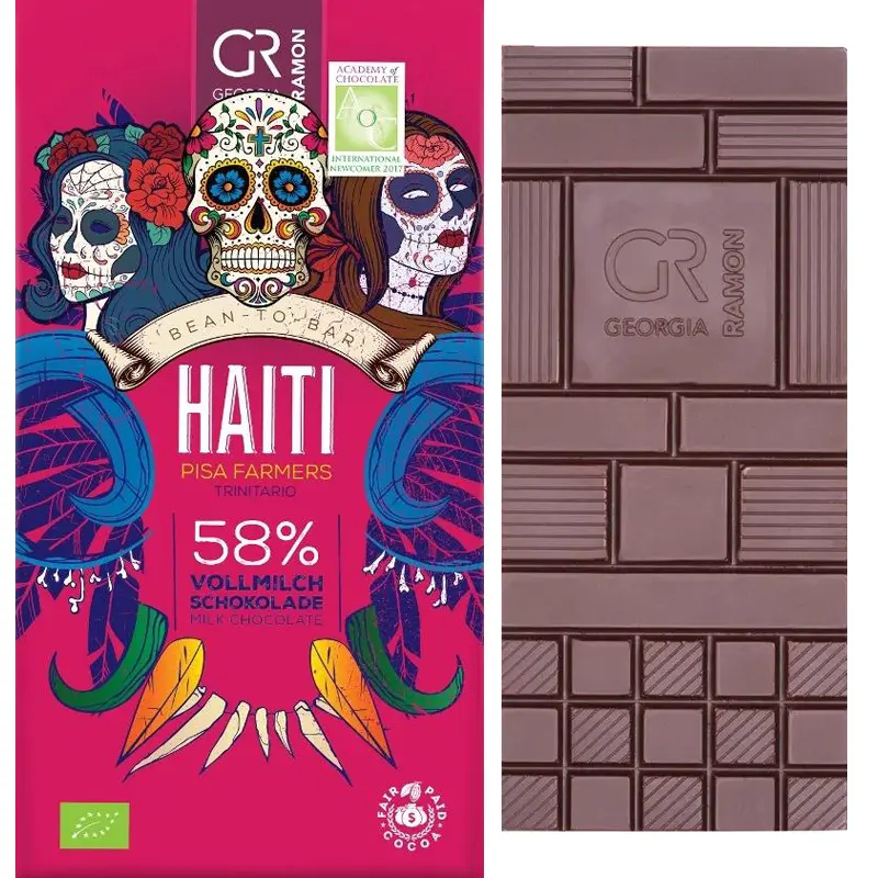 GEORGIA RAMON | Vollmilchschokolade »Haiti« 58% | BIO | 50g Beste Milchschokolade Haiti von Georgia Ramon