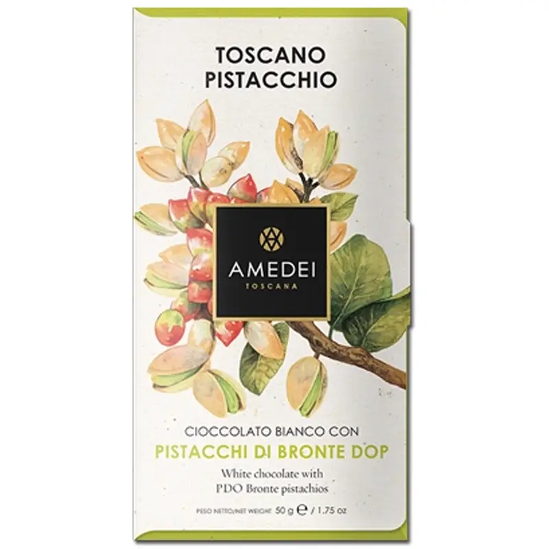 Weiße Schokolade Toscano Pistacchio von Amedei