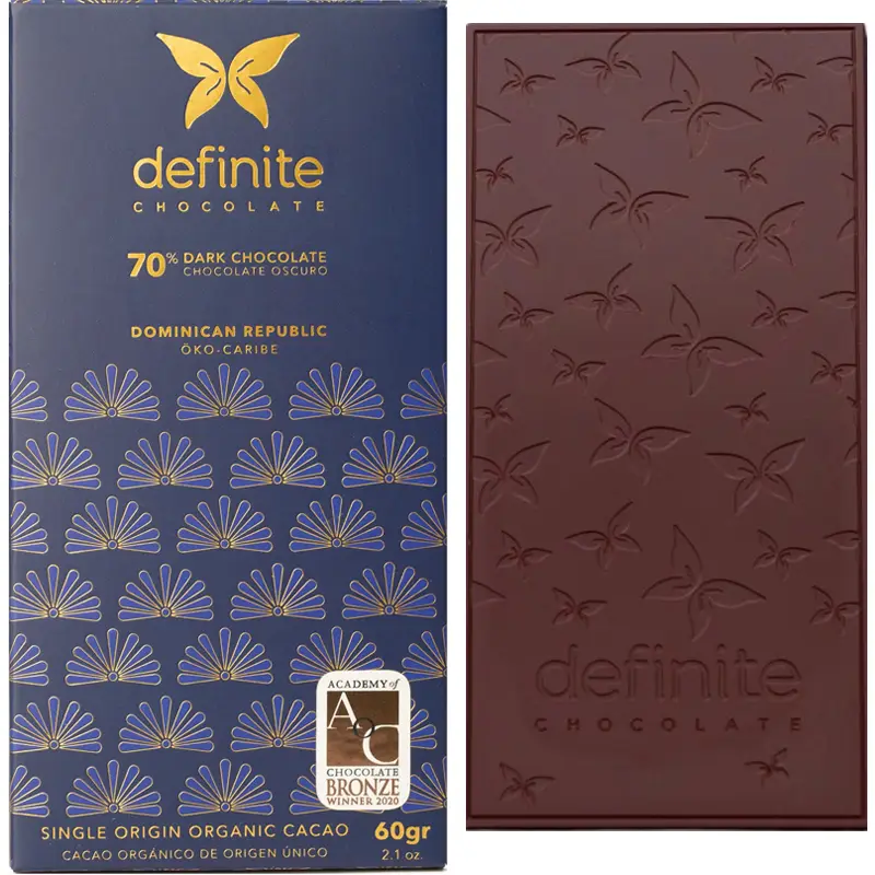 DEFINITE | Dunkle Schokolade »Dominikanische Republik« 70% Prämierte Definite Schokoladen aus der Dominikanischen Republik