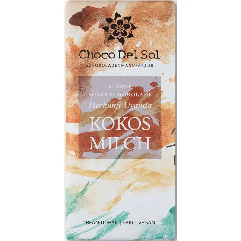 CHOCO DEL SOL | Vegane Schokolade mit Kokosmilch »Coconut Milk« 55% Coconut Milk Vegane Schokolade mit Kokosmilch