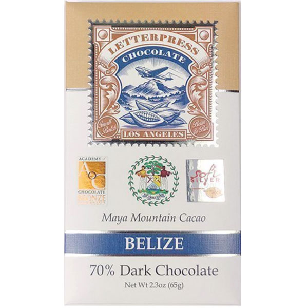 LETTERPRESS Chocolate | Dunkle Schokolade »Belize« 70% | 57g
