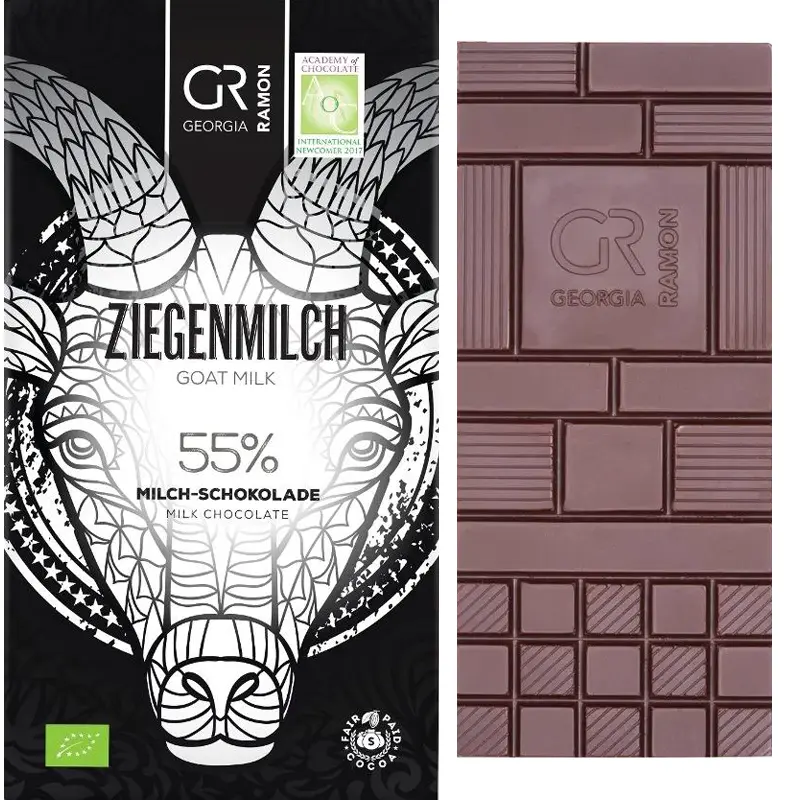 GEORGIA RAMON | Ziegenmilch-Schokolade 55% | BIO | 50g Milchschokolade mit Ziegenmilch von Georgia Ramon Bonn