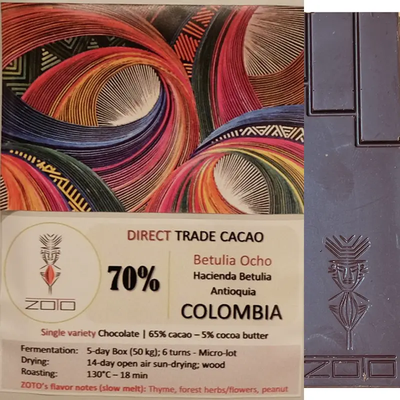 Betulia Schokolade Colombia von Zoto