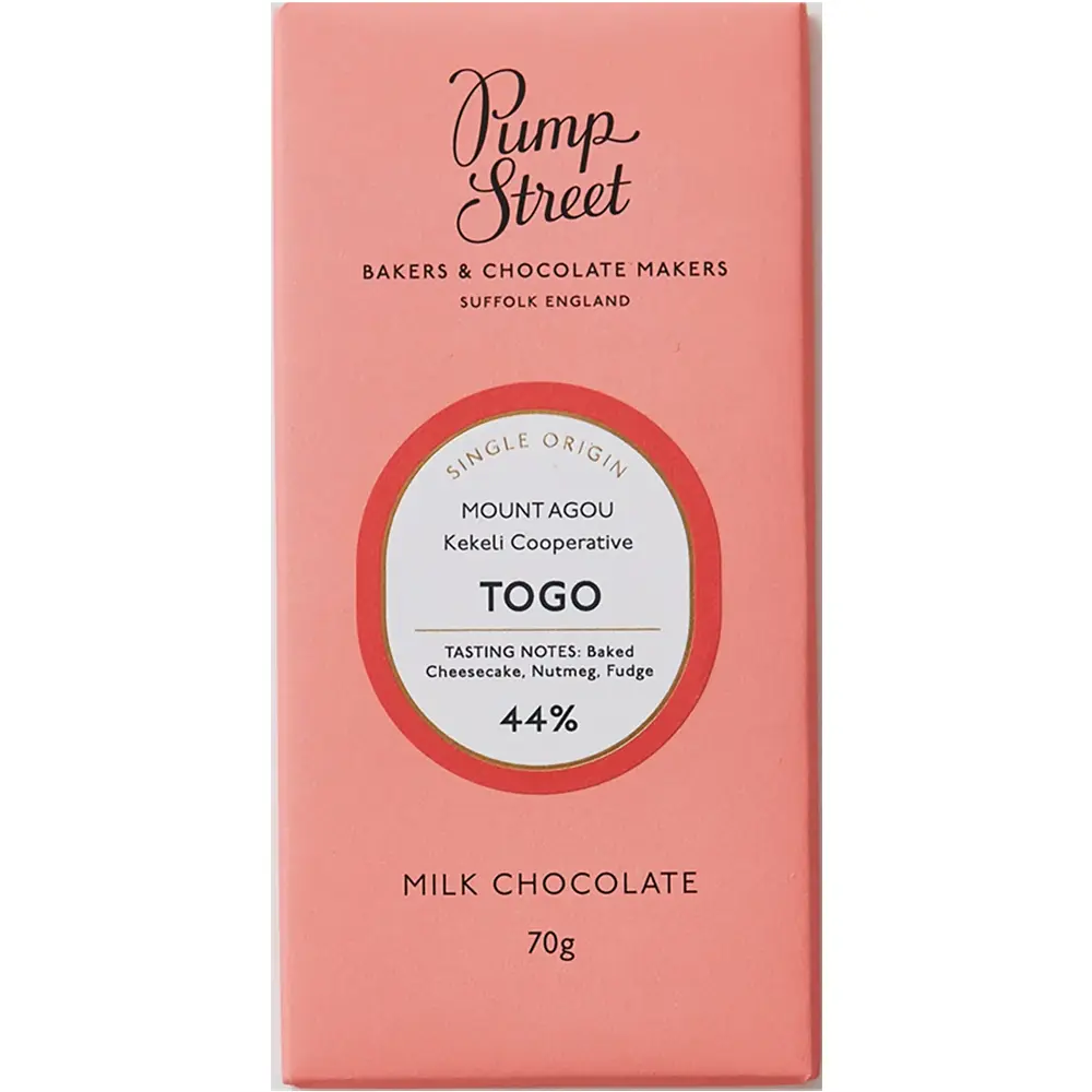 Togo Ursprungsschokolade von Pump Street Bakery – Cremige 44 % Bean-to-Bar-Milchschokolade