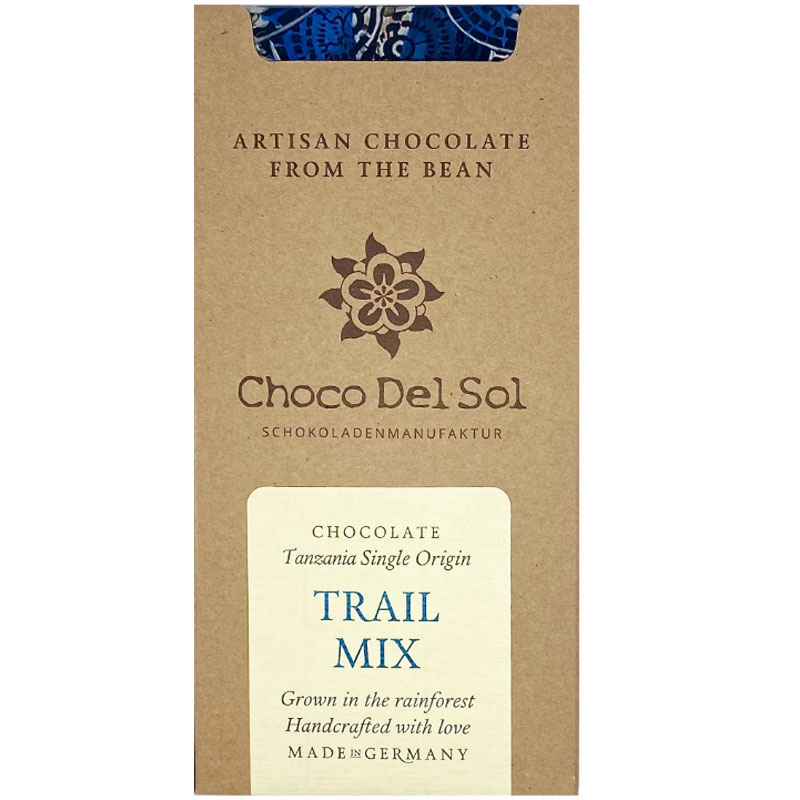 CHOCO DEL SOL | Dunkle Milchschokolade »Trail Mix« 50% | BIO | 58g