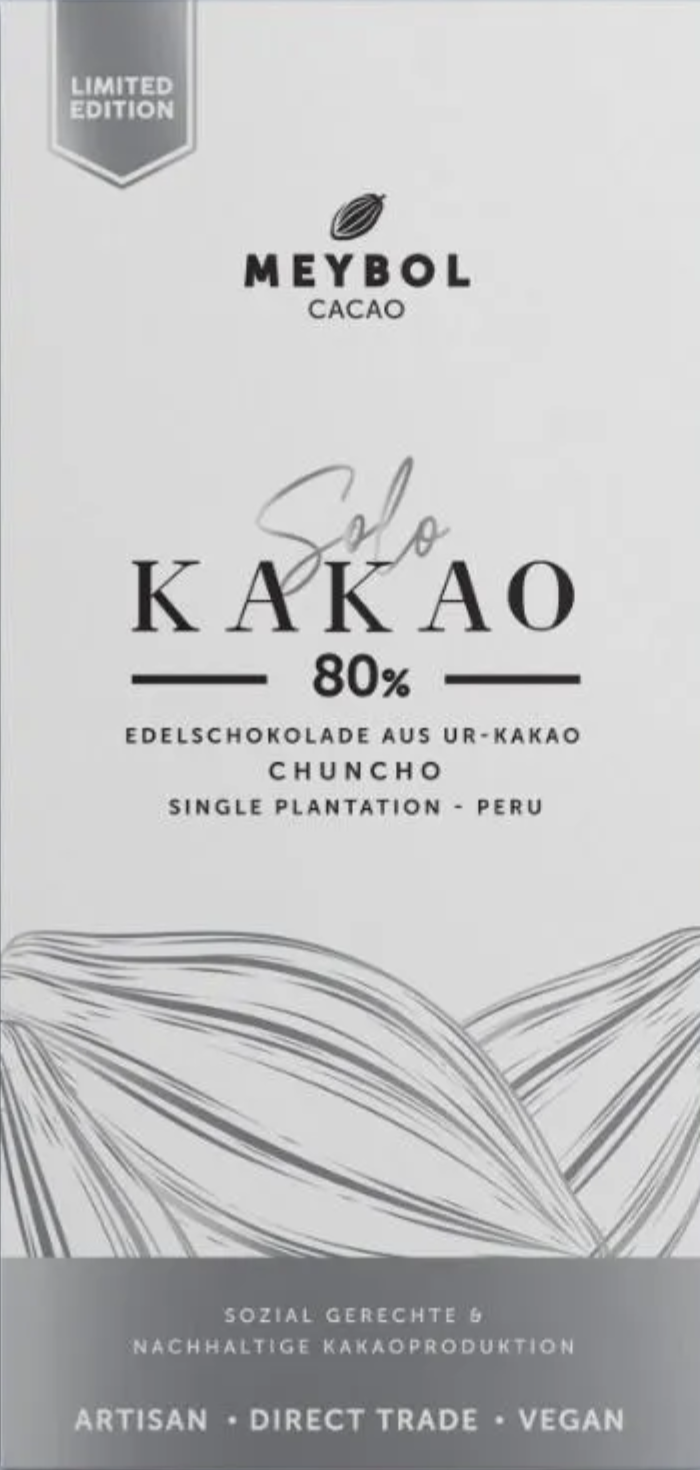 MEYBOL Cacao | Dunkle Schokolade »SOLO Chuncho« 80% | 70g