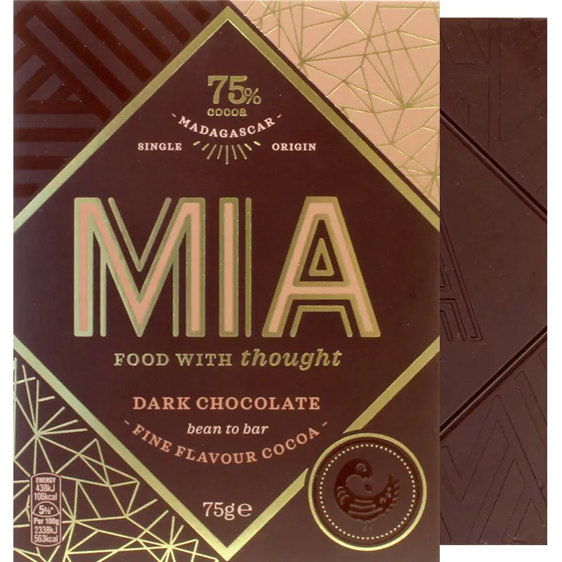 MIA | Dunkle Schokolade »Madagascar« 75% | 75g Dunkle Schokolade von MIA
