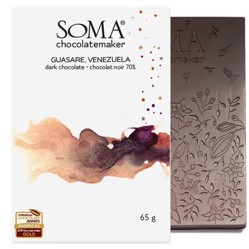 SOMA Chocolates | Dunkle Schokolade »Guasare - Venezuela« 70% | 65g Guasare venezuela Schokolade von Soma Chaocolate Kanada