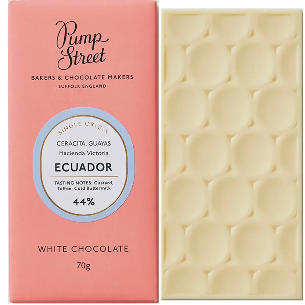 Pump Street Bakery Madagascar White 44 % – Weiße Bean-to-Bar-Schokolade aus Madagaskar, 70 g