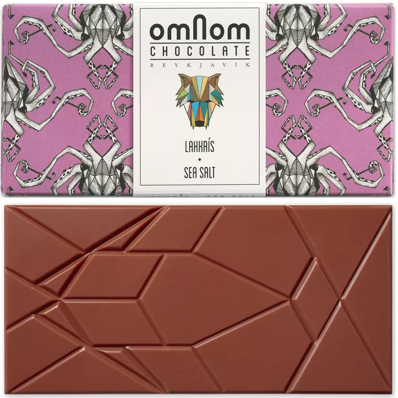 OMNOM Chocolate | Weiße Schokolade »Lakkrís & Sea Salt« 60g Schokolade mit Lakritz und Salz von Omnom