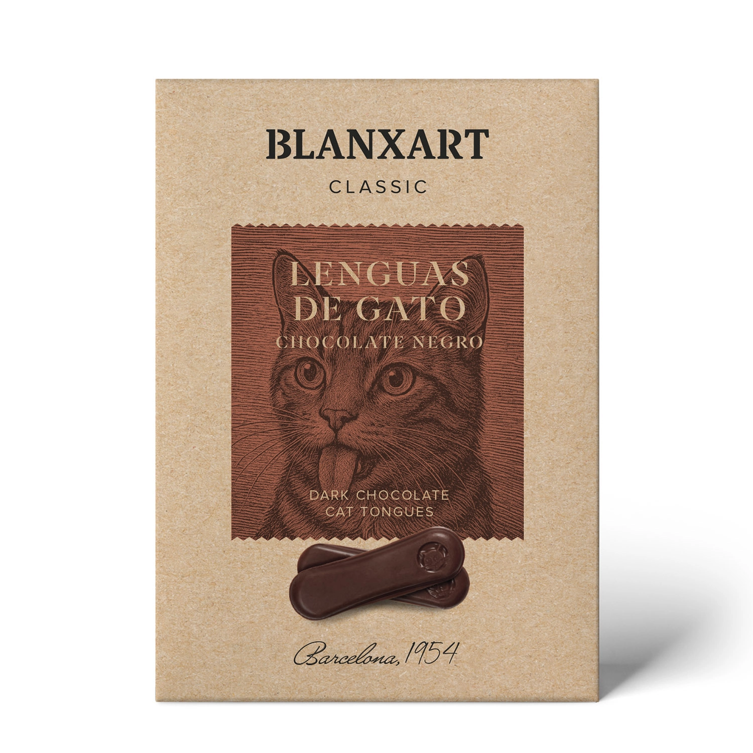 Spanishce Katzenzungen aus Schokolade von Blanxart