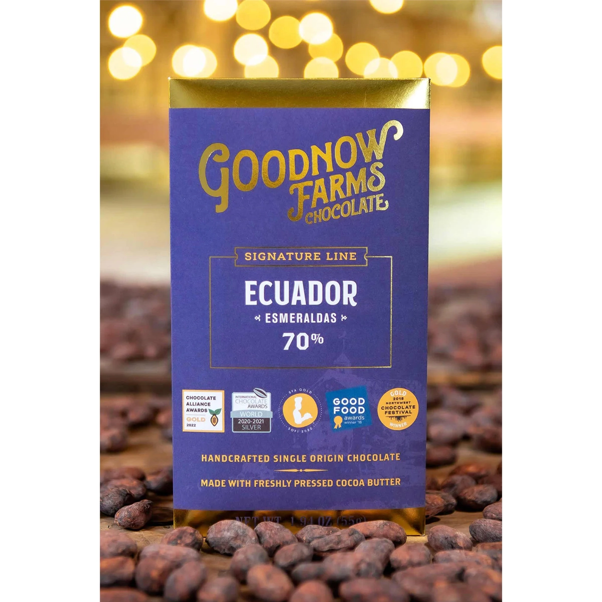 Ecuador Esmeraldas Schokolade 70 % von GOODNOW FARMS mit Beerenaromen