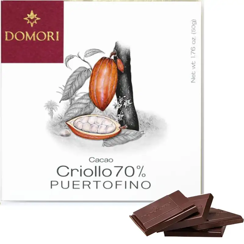 DOMORI | Dunkle Schokolade »Criollo PUERTOFINO« 70% | 50g Criollo Puertofino Schokolade von Domori