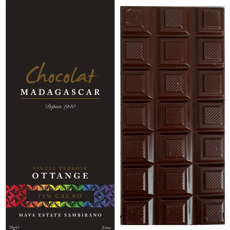 Chocolat MADAGASCAR | Dunkle Schokolade »Ottange« 75% | 75g Ottange Single Origin Sambirano von Chocolate Madagascar