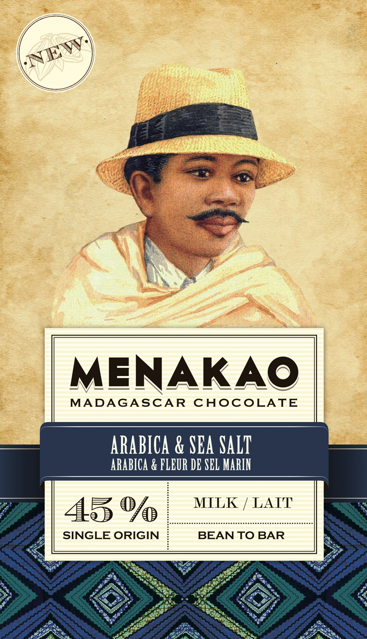 MENAKAO | Milchschokolade mit »Kaffee Arabica & Meersalz« 45% | 75g