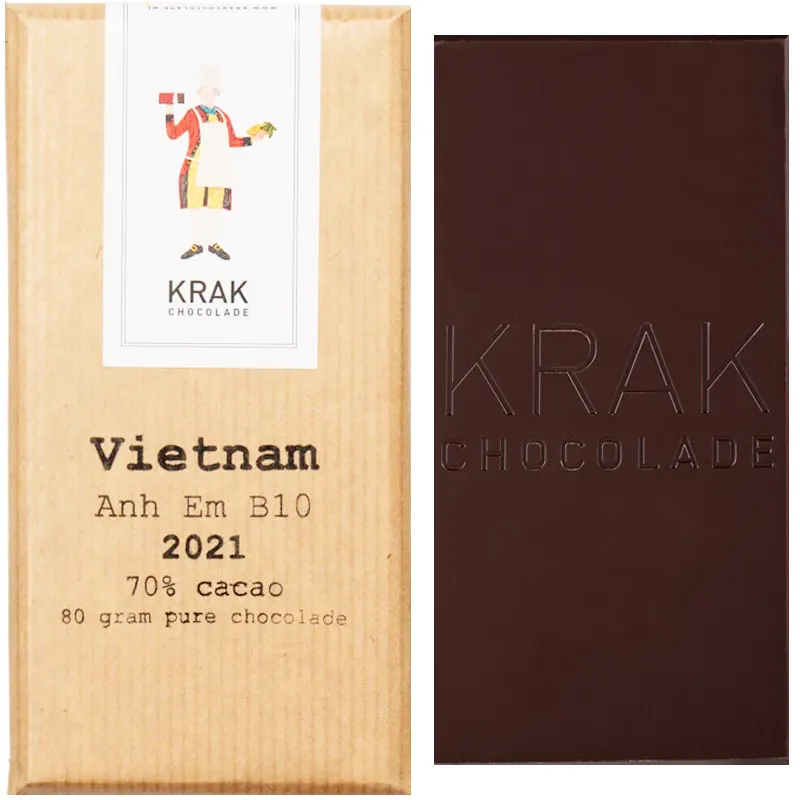 KRAK Chocolade | Dunkle Schokolade »Vietnam Anh Em B10« 70% | 80g Vietnam Anh Em B10 Schokolade von Krak