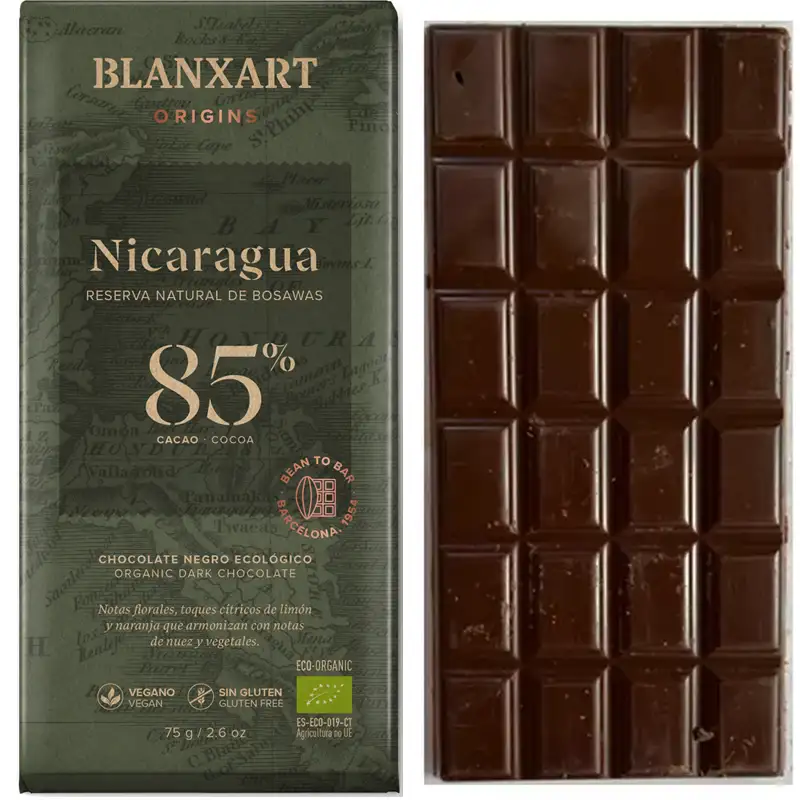 Spanische Schokolade Barcelona Nicaragua 85% von Blanxart