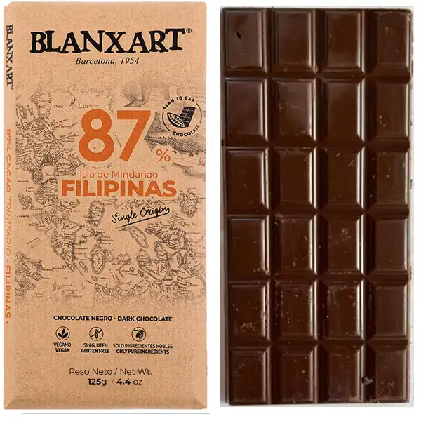 Filipinas Dunkle Schokolade von Blanxart Spanien