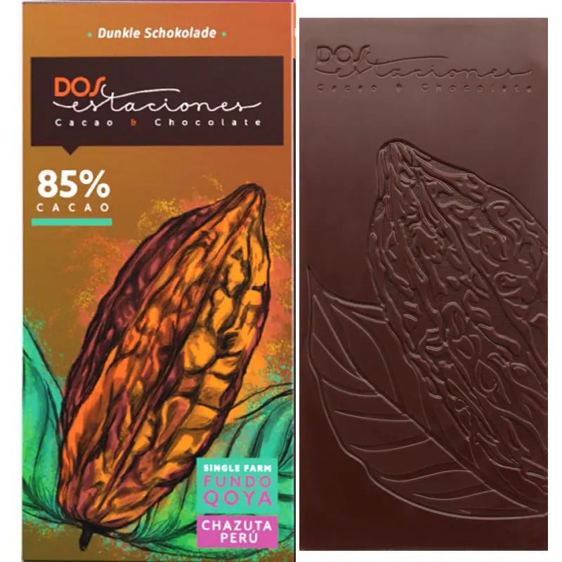 DOS ESTACIONES | Schokolade »Fundo Qoya Chazuta Peru« 85% | BIO | 54g 85% Schokolade von Dos Estaciones