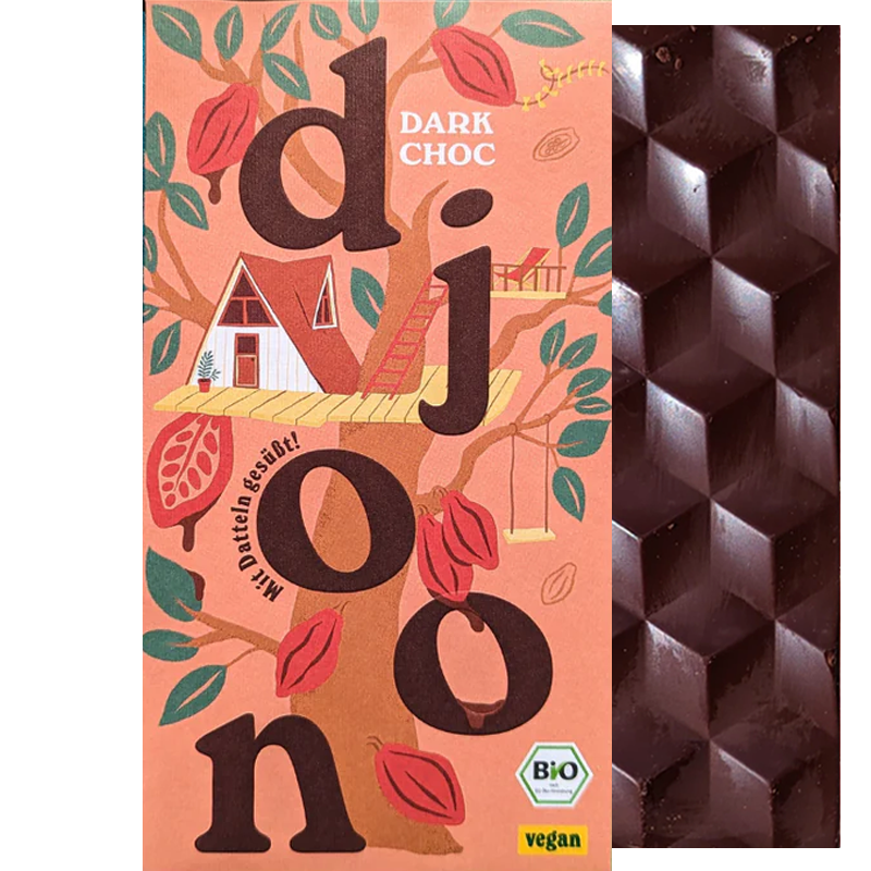 DJOON Schokoladen | Dunkle Dattel »Dark Choc« 70% | BIO | 70g Dunkle Dattelschokolade von Djoon